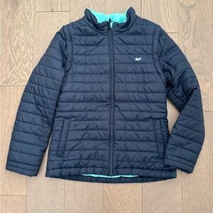 Vineyard Vines Navy Blue Puffer Jacket/Vest - size 7/8
